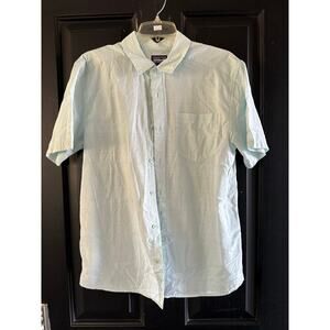 Patagonia Men's Green Fezzman Cotton Short Sleeves Button Down Shirt Size M